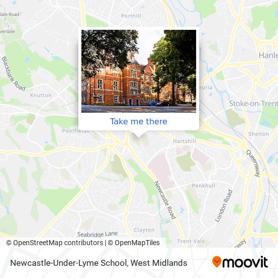 Newcastle-Under-Lyme School map
