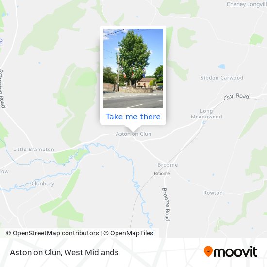 Aston on Clun map