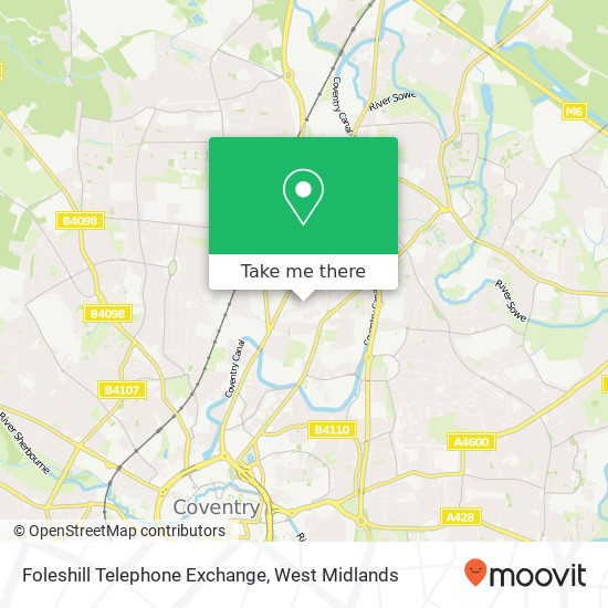 Foleshill Telephone Exchange map