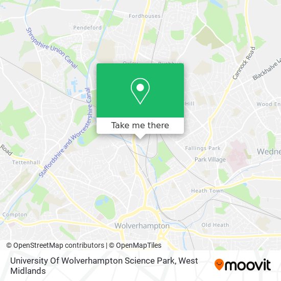 University Of Wolverhampton Science Park map