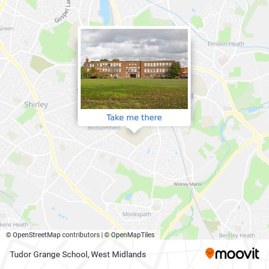 Tudor Grange School map