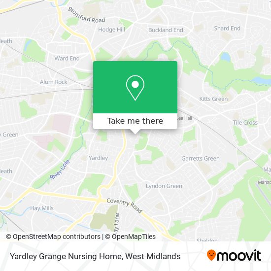 Yardley Grange Nursing Home map