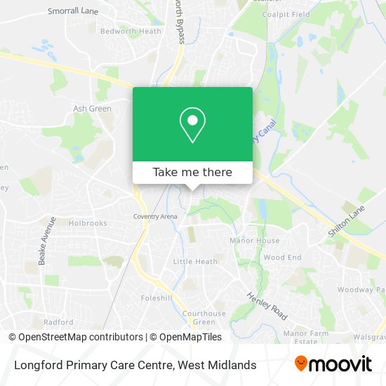 Longford Primary Care Centre map