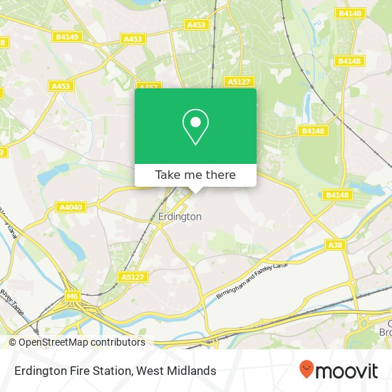 Erdington Fire Station map
