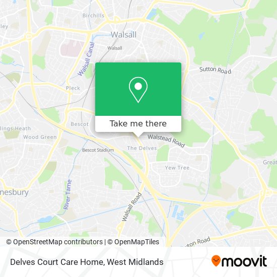 Delves Court Care Home map