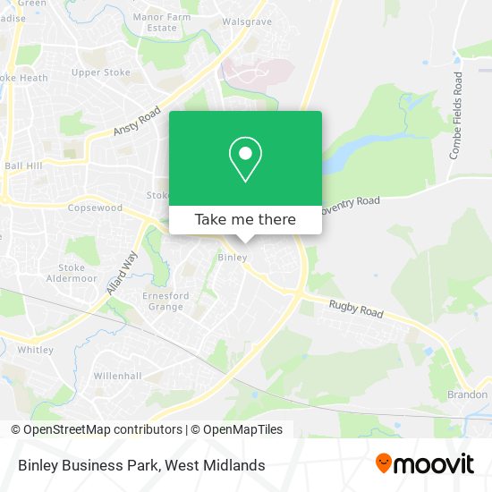 Binley Business Park map