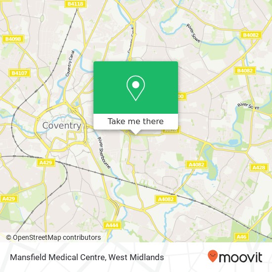 Mansfield Medical Centre map