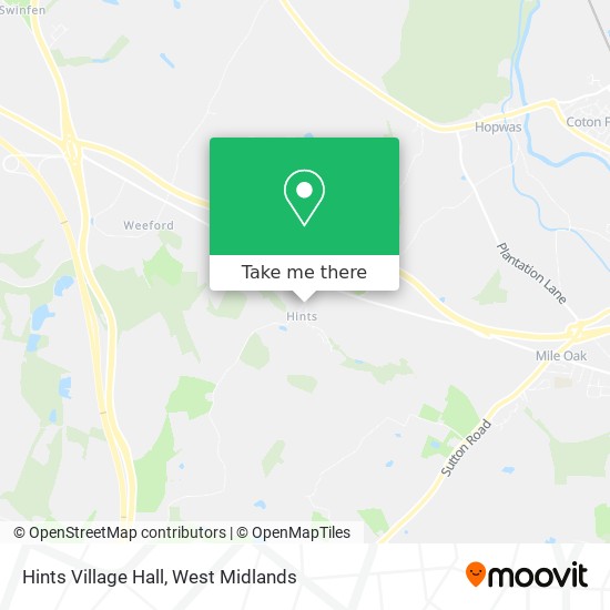 Hints Village Hall map