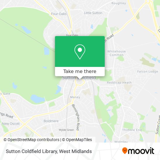 Sutton Coldfield Library map