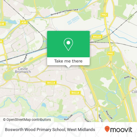 Bosworth Wood Primary School map
