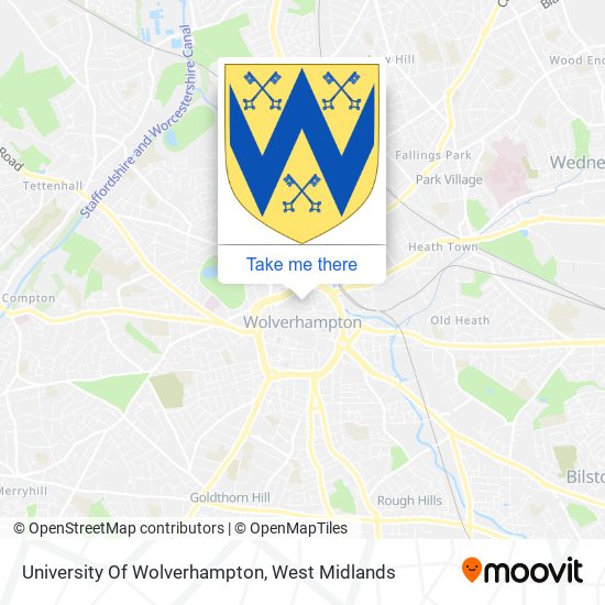 University Of Wolverhampton map