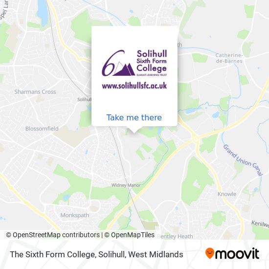 The Sixth Form College, Solihull map