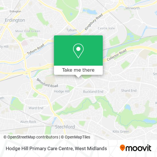 Hodge Hill Primary Care Centre map