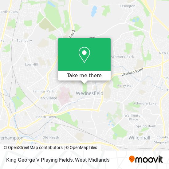 King George V Playing Fields map