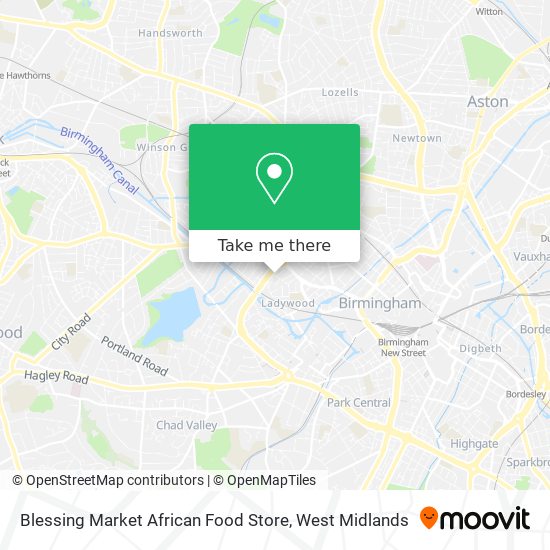 Blessing Market African Food Store map