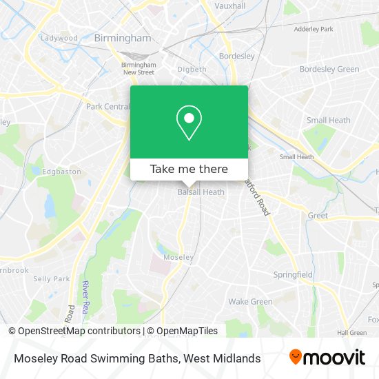 Moseley Road Swimming Baths map