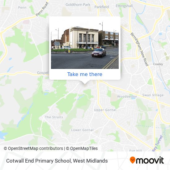 Cotwall End Primary School map