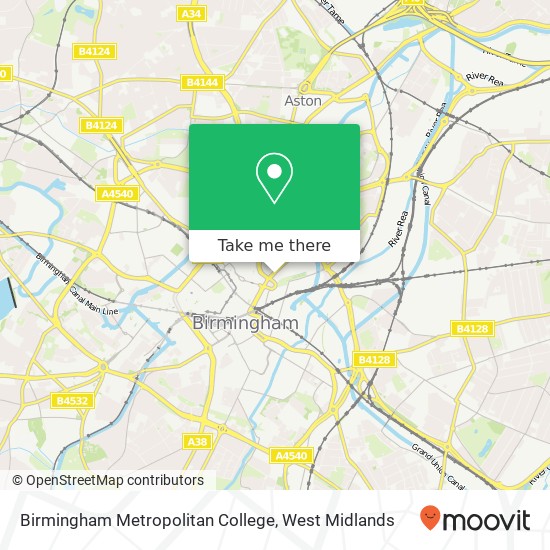 Birmingham Metropolitan College map