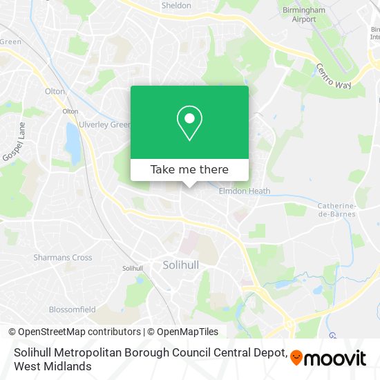 Solihull Metropolitan Borough Council Central Depot map