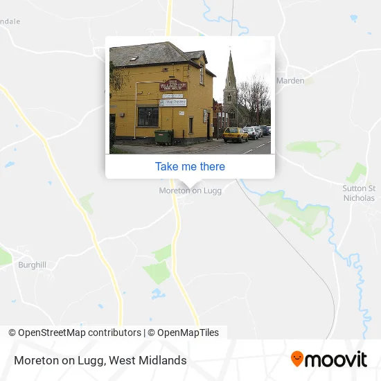 Moreton on Lugg map