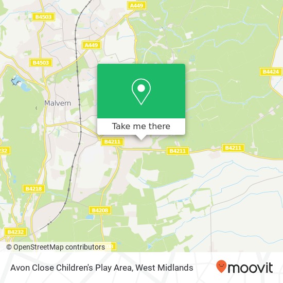 Avon Close Children's Play Area map