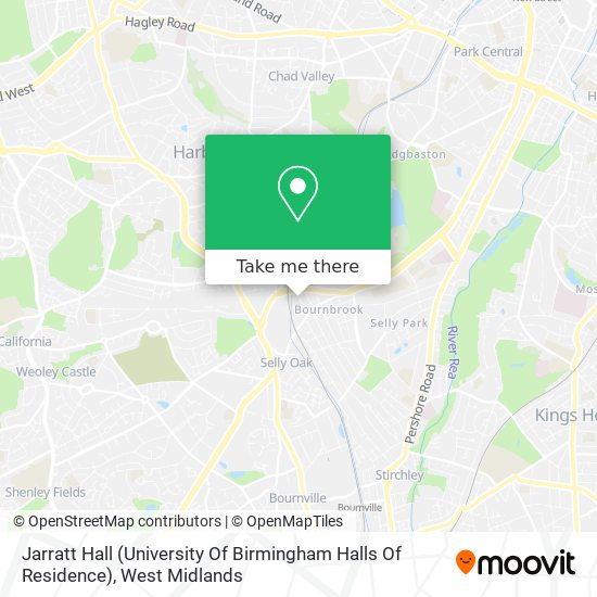 Jarratt Hall (University Of Birmingham Halls Of Residence) map