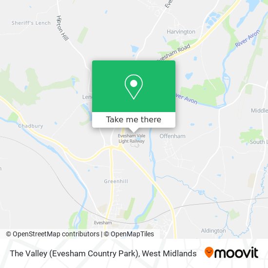 The Valley (Evesham Country Park) map