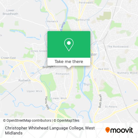 Christopher Whitehead Language College map