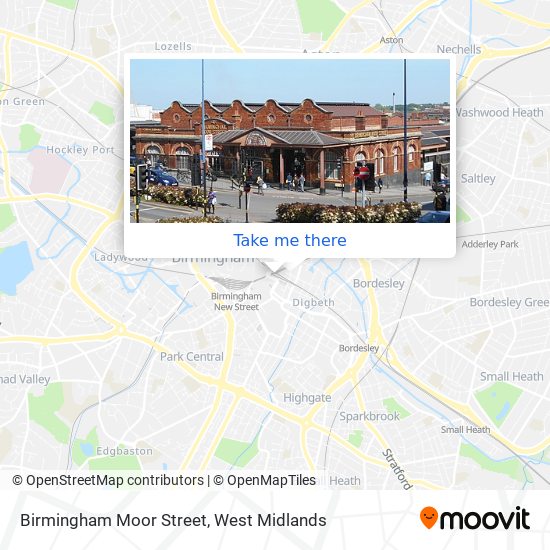 Birmingham Moor Street map