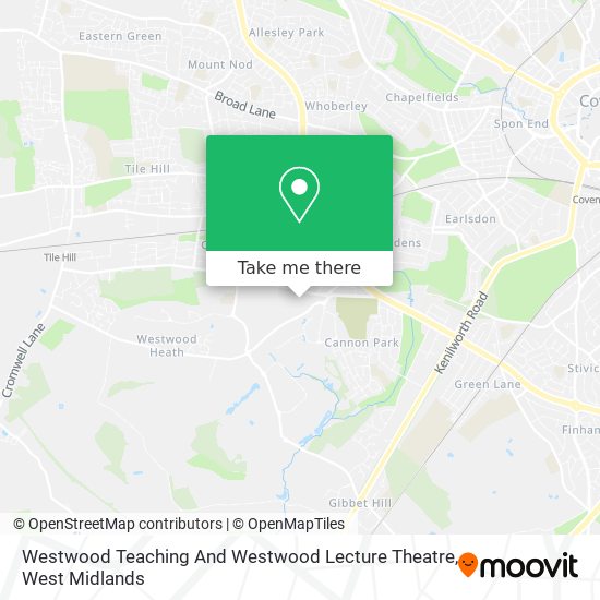 Westwood Teaching And Westwood Lecture Theatre map