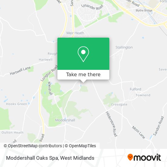 Moddershall Oaks Spa map