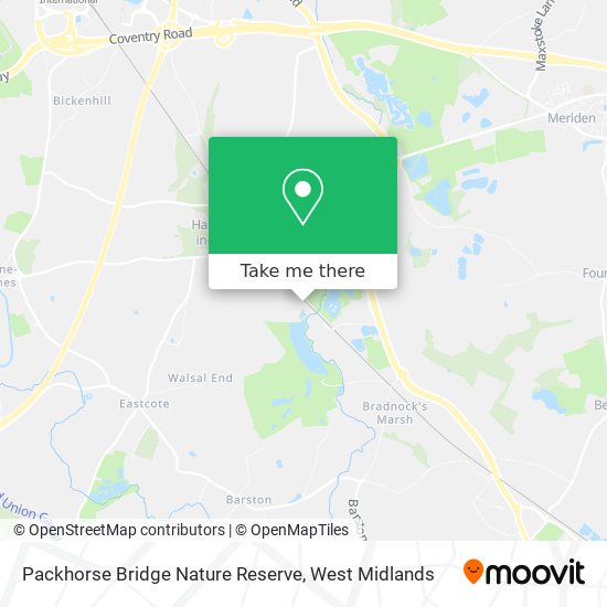 Packhorse Bridge Nature Reserve map