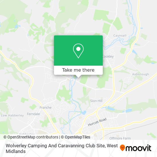 Wolverley Camping And Caravanning Club Site map