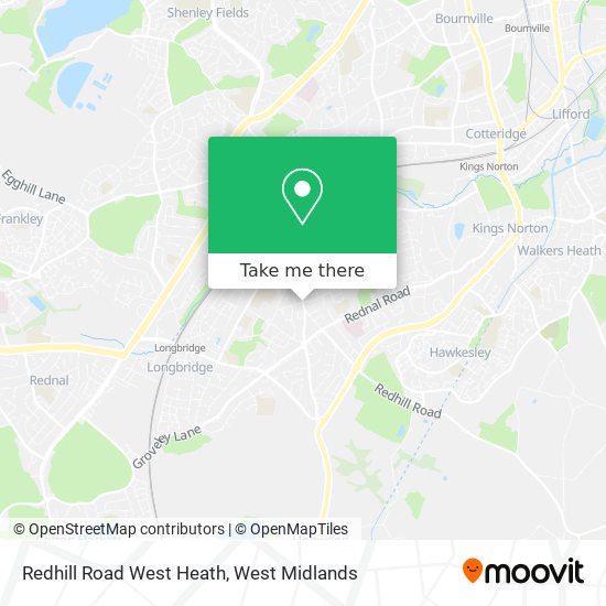 Redhill Road West Heath map