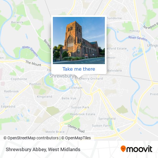 Shrewsbury Abbey map