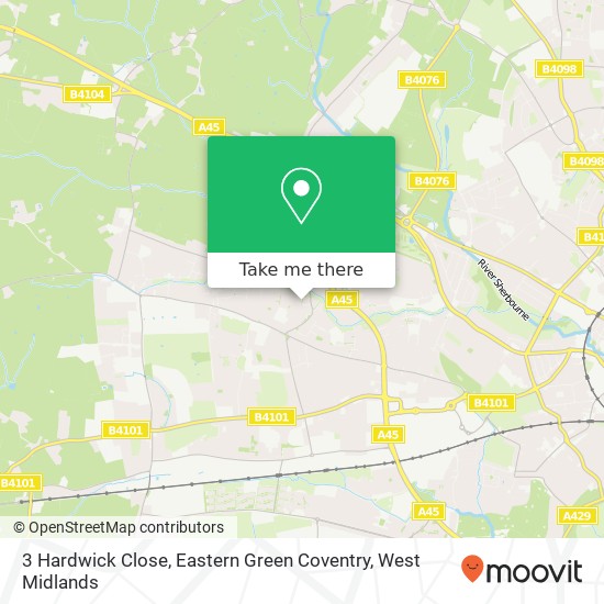 3 Hardwick Close, Eastern Green Coventry map