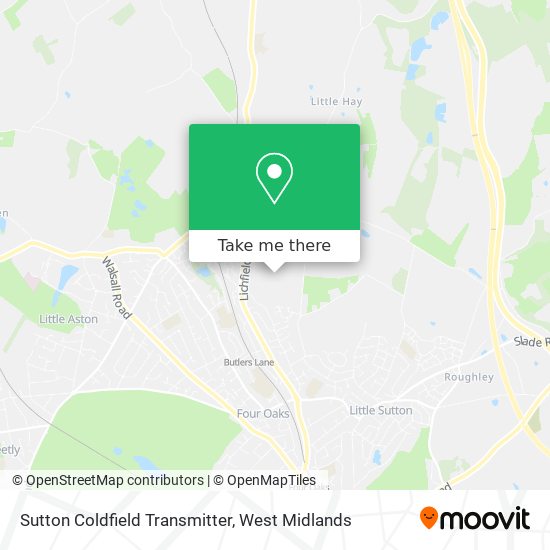 Sutton Coldfield Transmitter map