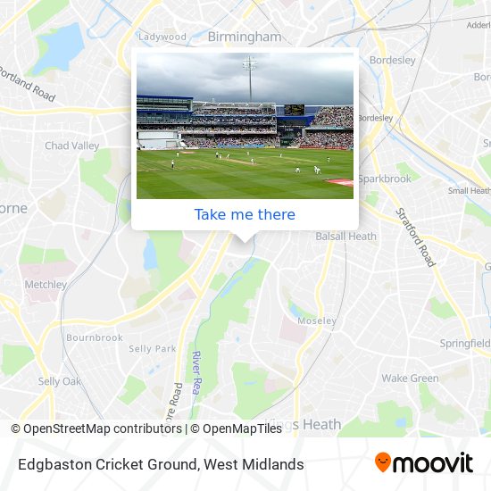 Edgbaston Cricket Ground map