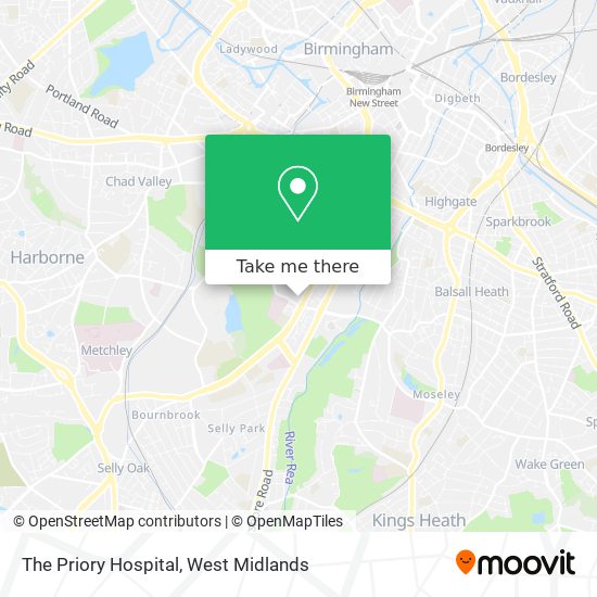 The Priory Hospital map