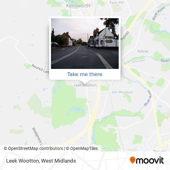 Leek Wootton map