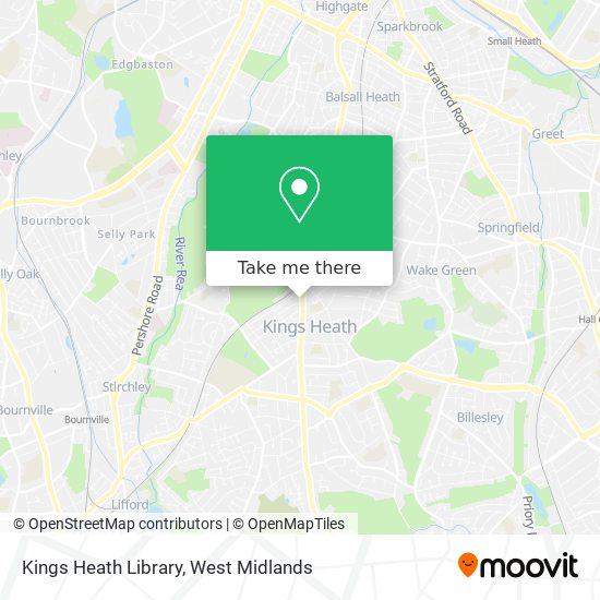 Kings Heath Library map