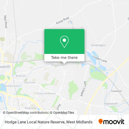 Hodge Lane Local Nature Reserve map