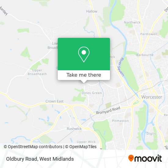 Oldbury Road map