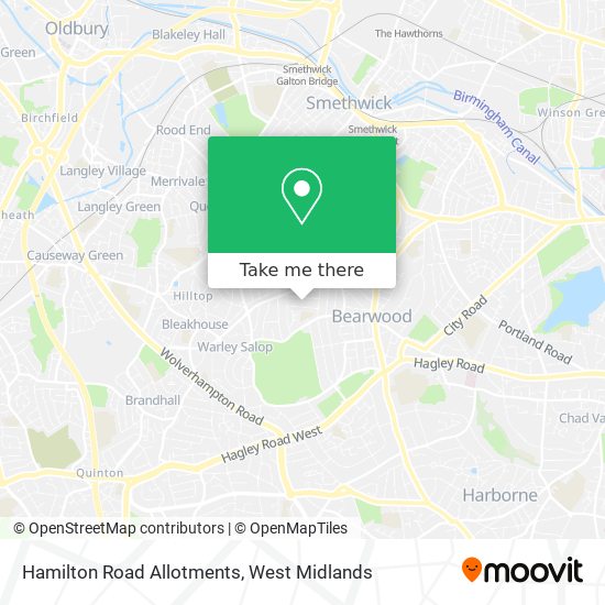 Hamilton Road Allotments map