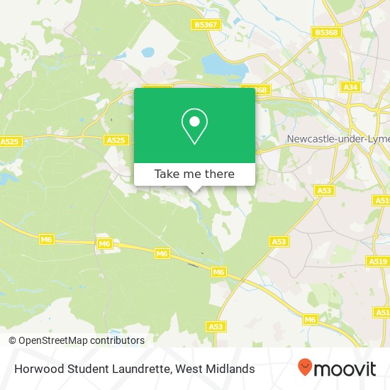 Horwood Student Laundrette map