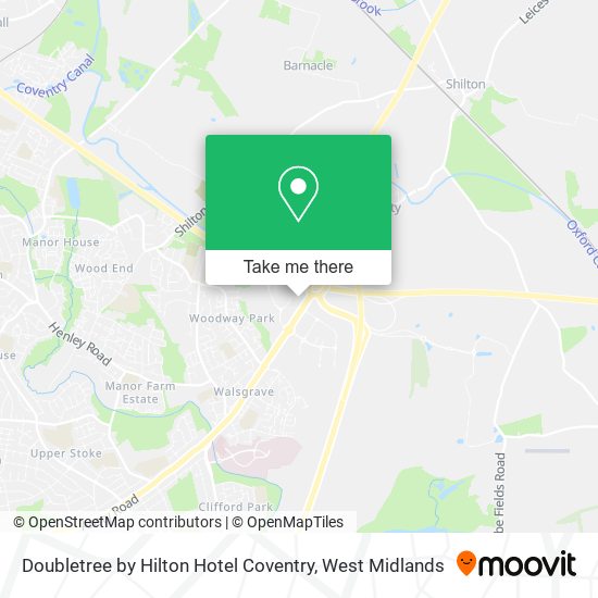 Doubletree by Hilton Hotel Coventry map