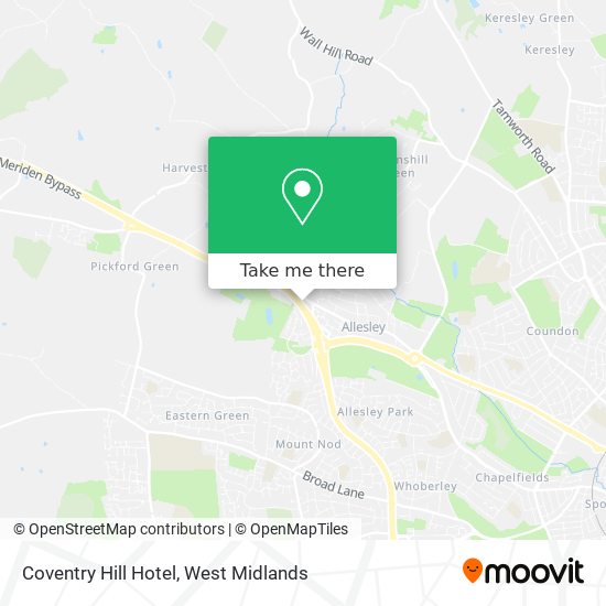 Coventry Hill Hotel map