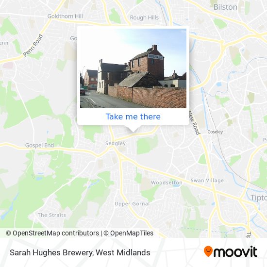 Sarah Hughes Brewery map