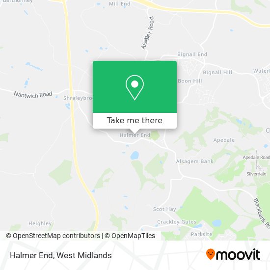 Halmer End map