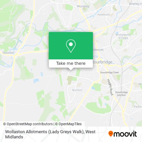 Wollaston Allotments (Lady Greys Walk) map